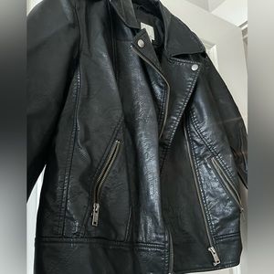 Halogen Faux Black Leather Jacket